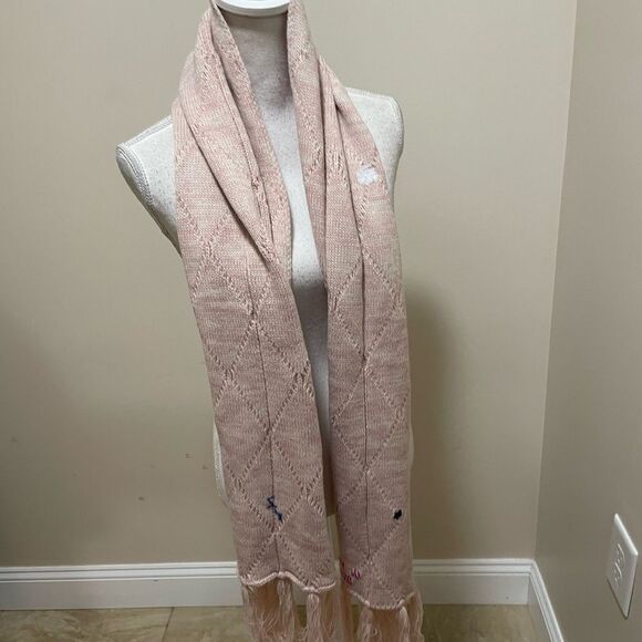 NWOT Urban Outfitters Bella Embroidered In Your Dreams Scarf pale pink - Picture 4 of 6
